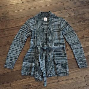 Maternity Light knit sweater with tie front